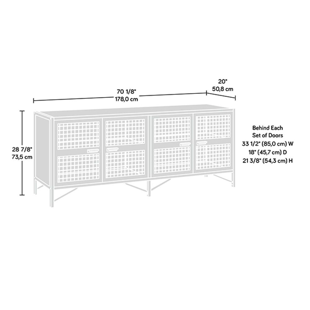 Sauder Boulevard Cafe Credenza in Vintage Oak and Black, , large