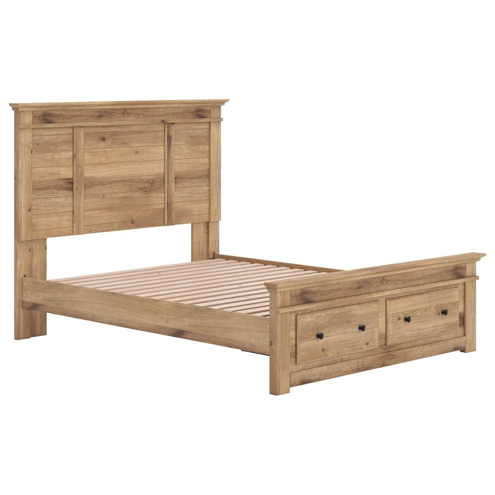 Ashley Makidern 4-Piece Queen Storage Bedroom Set with Two Drawers in Natural Brown, , large