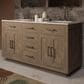 Lexora Home Abbey 60" Double Bathroom Vanity in Grey Oak with 2 cm White Carrara Marble Top and Rectangular Sinks, , large