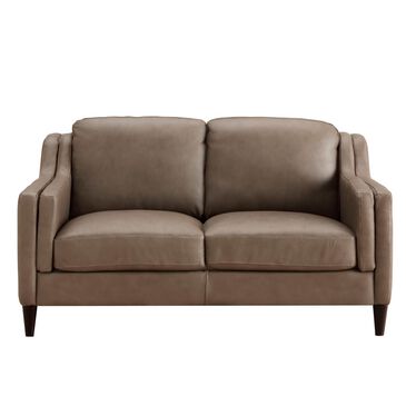 Chateau D"ax Leather Loveseat in Taupe, , large