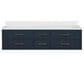 Lexora Home Castor 72" Double Bathroom Vanity in Blue with 2 cm White Quartz Top and Rectangular Sinks, , large
