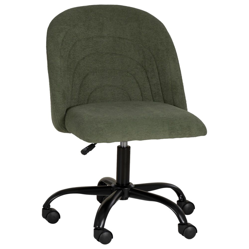 Linon Home Decor Skyla Swivel Office Chair in Green, , large