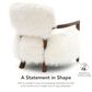 Furniture of America Lumir Long-Haired Accent Chair in White, , large
