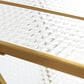 Maple and Jade 3-Shelf Bar Cart with Side Guards and Handle in Polished Gold and Transparent, , large