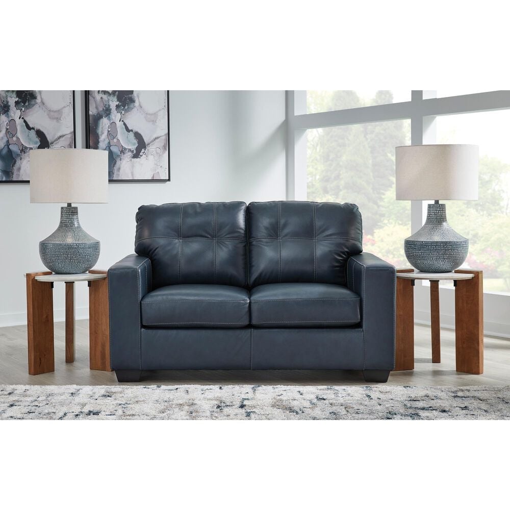 Ashley Santorine Stationary Loveseat in Ocean, , large