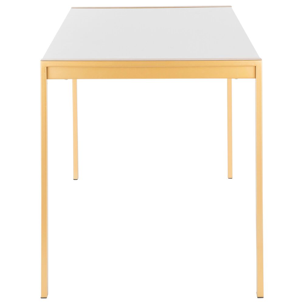 Lumisource Fuji Dining Table in White/Gold, , large