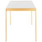 Lumisource Fuji Dining Table in White/Gold, , large