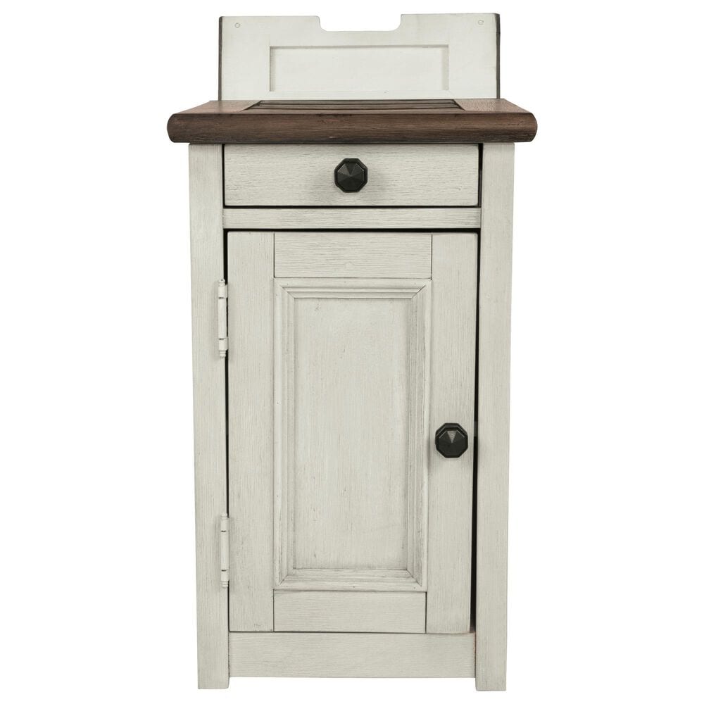 Ashley Bolanburg Chairside Table with USB in Weathered Oak and Antique White, , large