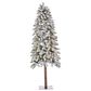 The Gerson Company 6" Heavy Flocked Christmas Alpine Tree in Green, , large