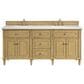 James Martin Vanities Lorelai 72" Double Vanity in Light Natural Oak with 3 cm Arctic Fall Solid Surface Top, , large