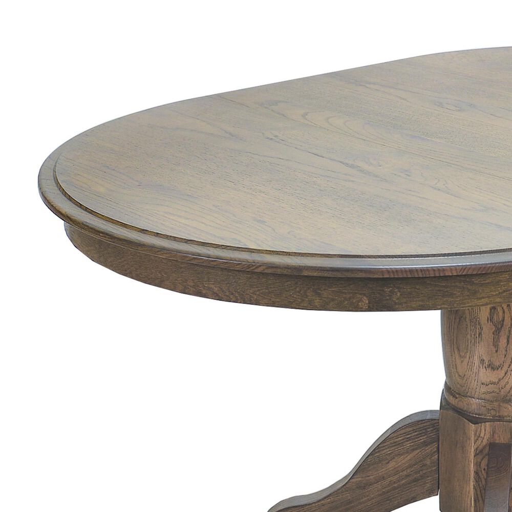 INTERCON Colonial Oak 5-Piece Round Dining Set in Weathered Chestnut, , large