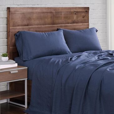 Pem America Brooklyn Loom 4-Piece Queen Sheet Set in Navy, , large