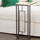 Maple and Jade C-Shaped Accent End Table in Cream and Black, , large