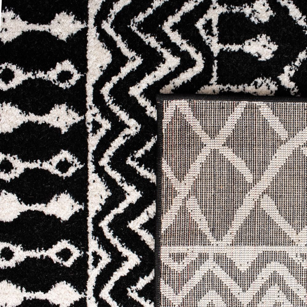 Safavieh Tulum TUL270 4&#39; x 6&#39; Black and Ivory Area Rug, , large
