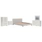 Ashley Zuraleus 5-Piece Queen Upholstered Platform Bedroom Set in Matte White, , large