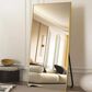 HOMLUX 58" x 18" Rectangular Leaning Floor Mirror in Gold, , large