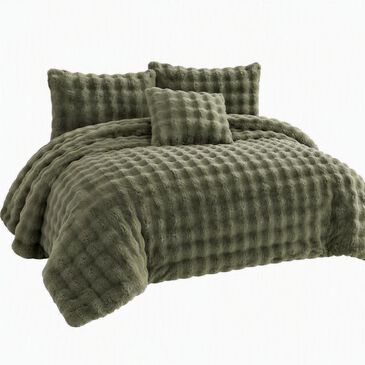 Hallmart Collectibles Bubble 4-Piece Queen Comforter Set in Green, , large