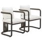 Zuo Modern Ciel Outdoor Dining Chair in Ivory (Set of 2), , large
