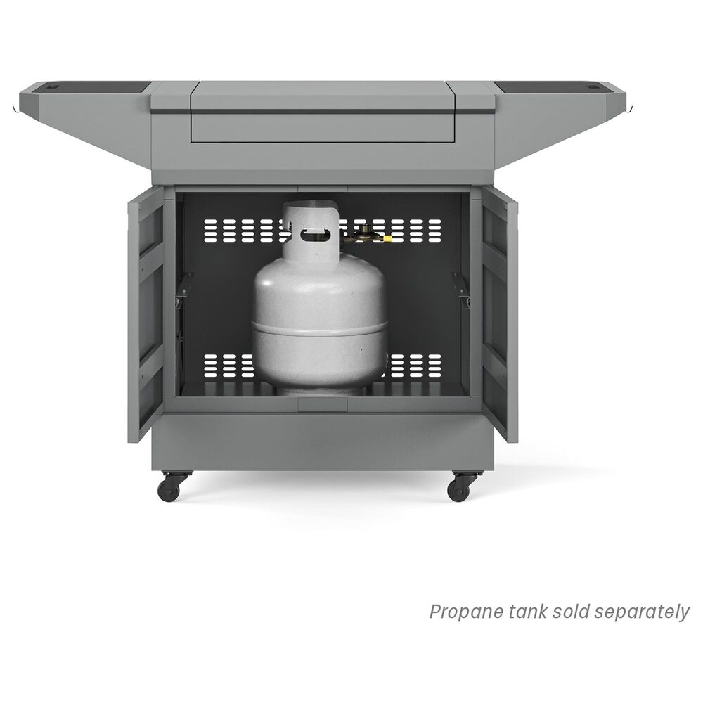 Tytus Anaheim and Emberwood 4-Burner Gas Grill and Grill Prep Cart in Gunmetal Gray, , large