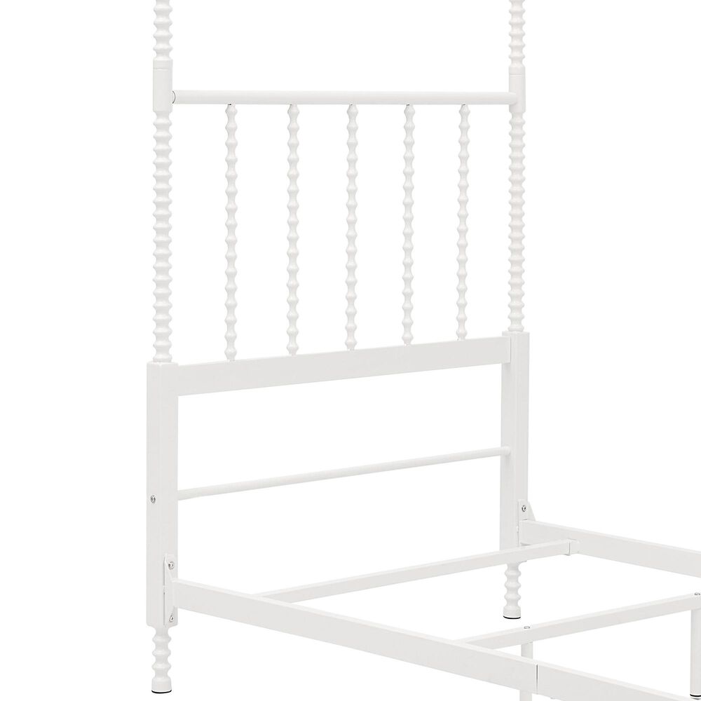 Furniture of America Elliot Twin Canopy Bed in White, , large