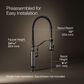 Kohler Tournant Semi-Professional Kitchen Sink Faucet in with Three-Function Sprayhead Vibrant Titanium, , large