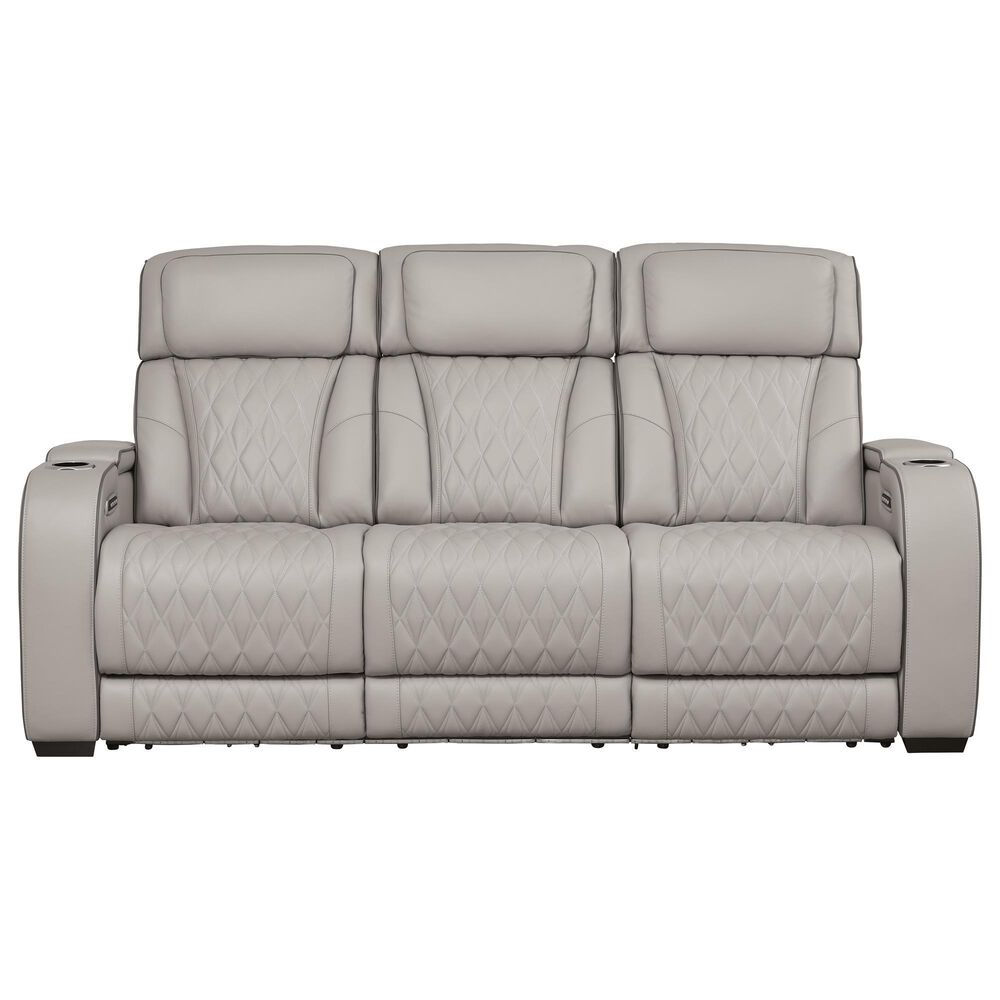Ashley Boyington 2-Piece Leather Power Reclining Living Room Set in Gray, , large