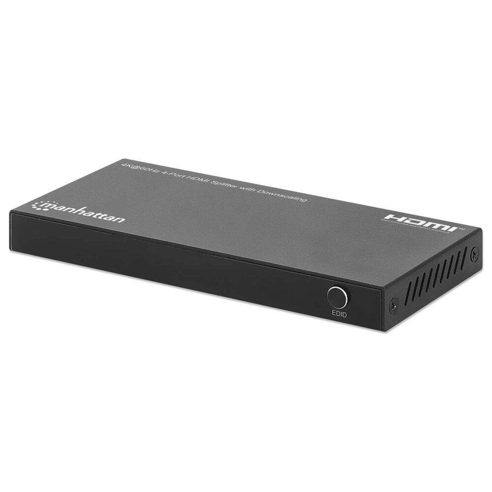 Manhattan 4-Port HDMI Splitter with Downscaling in Black, , large