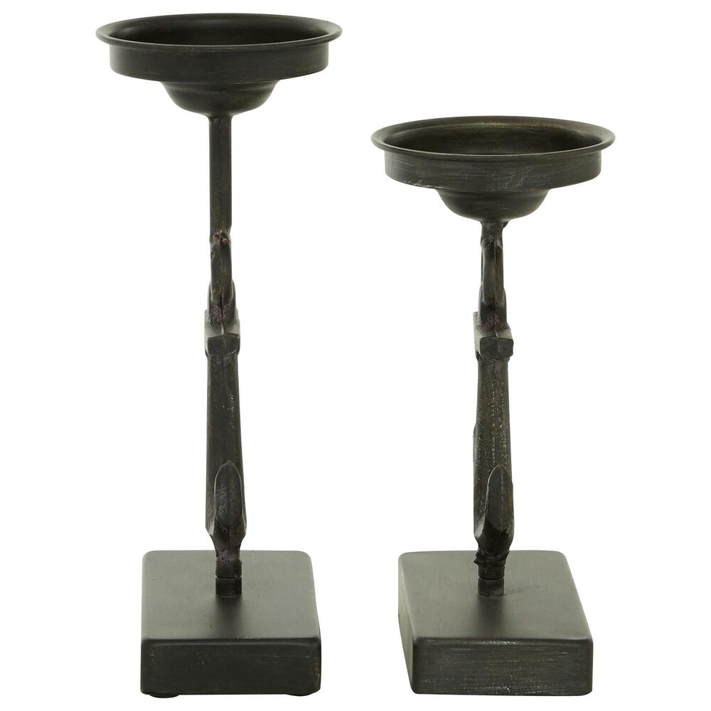 Maple and Jade Anchor Candle Holder in Black &#40;Set of 2&#41;, , large