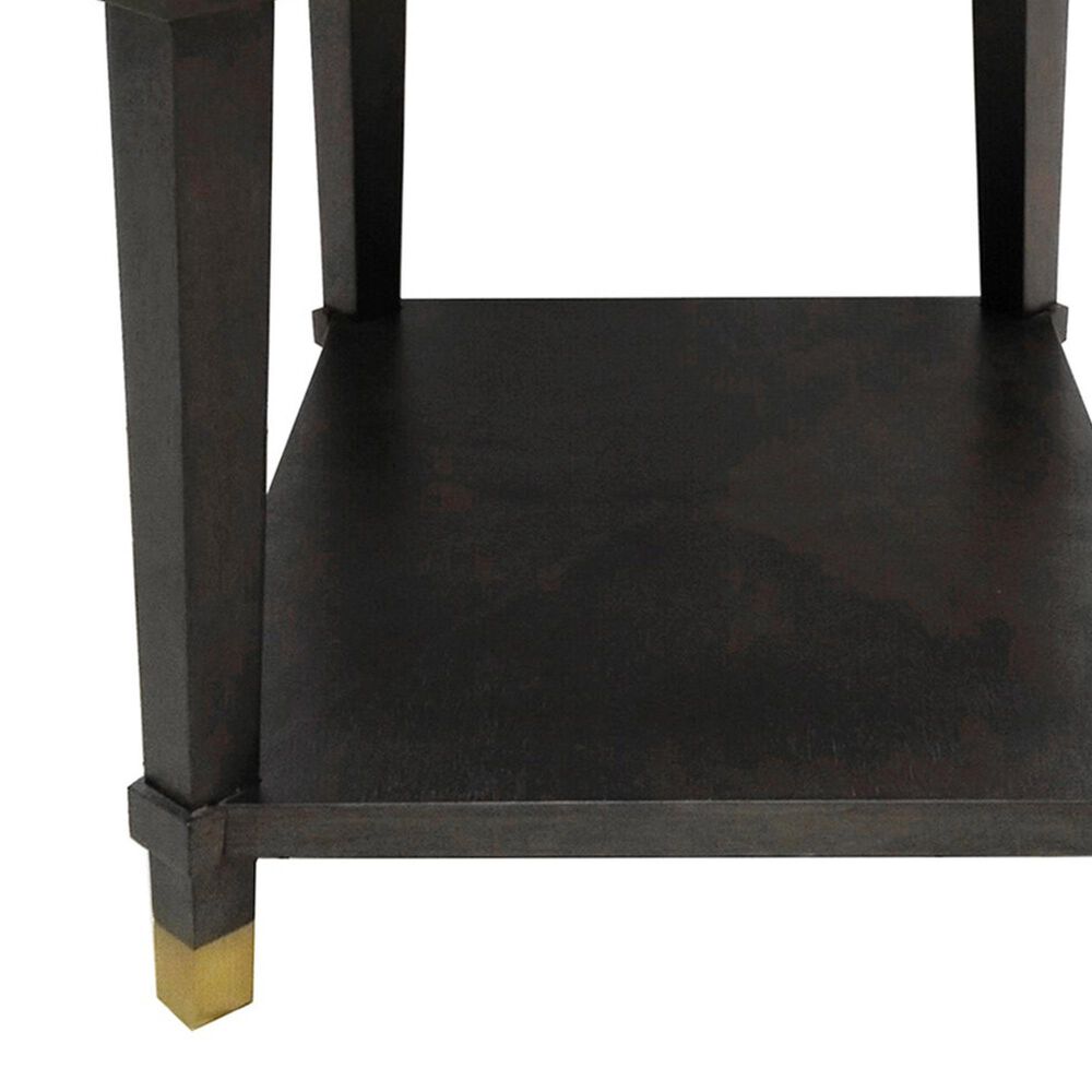 Slatehouse Carrington End Table in Dark Brown and Antique Gold, , large