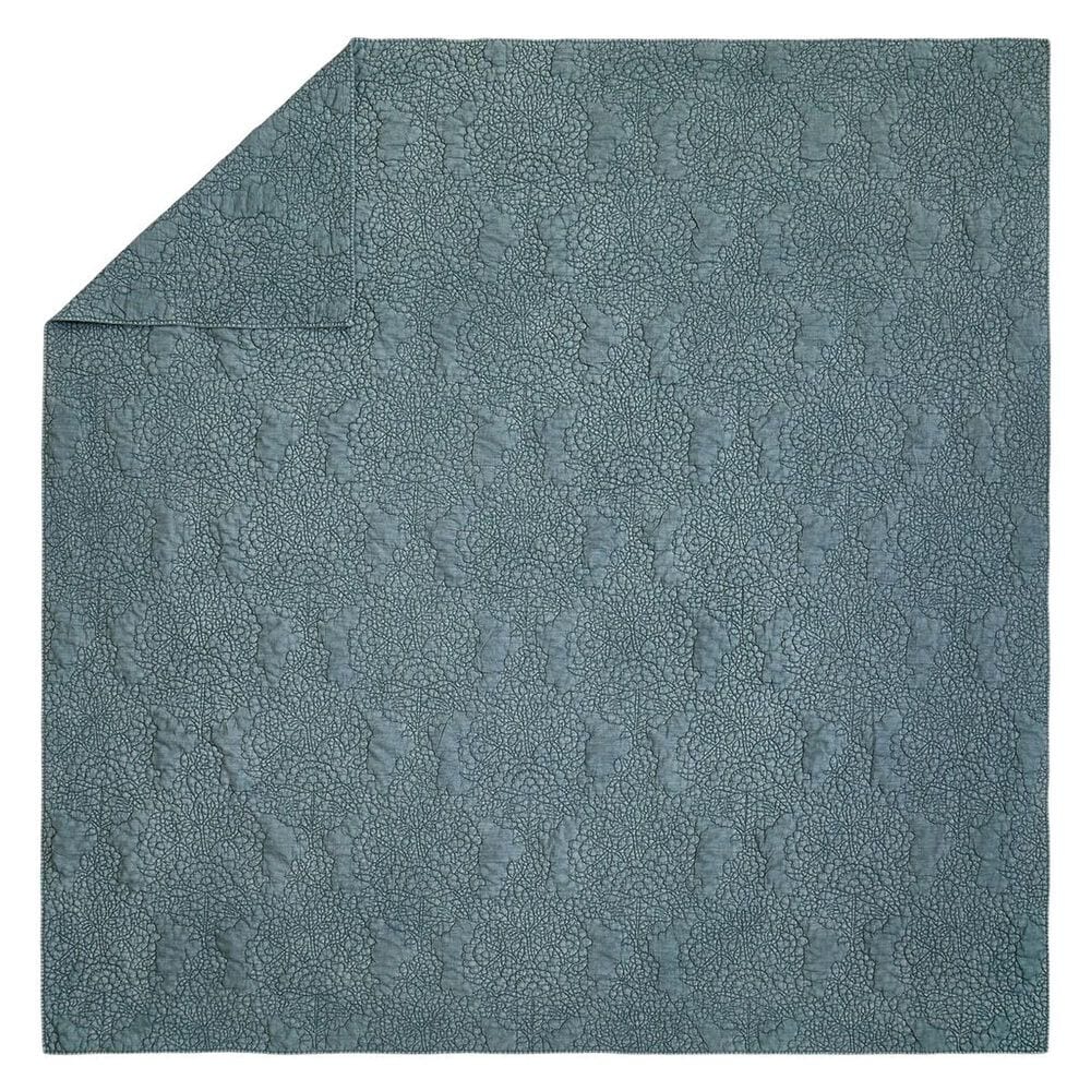 Peking Handicraft Mystic Floral 3-Piece King Quilt Set in Teal, , large