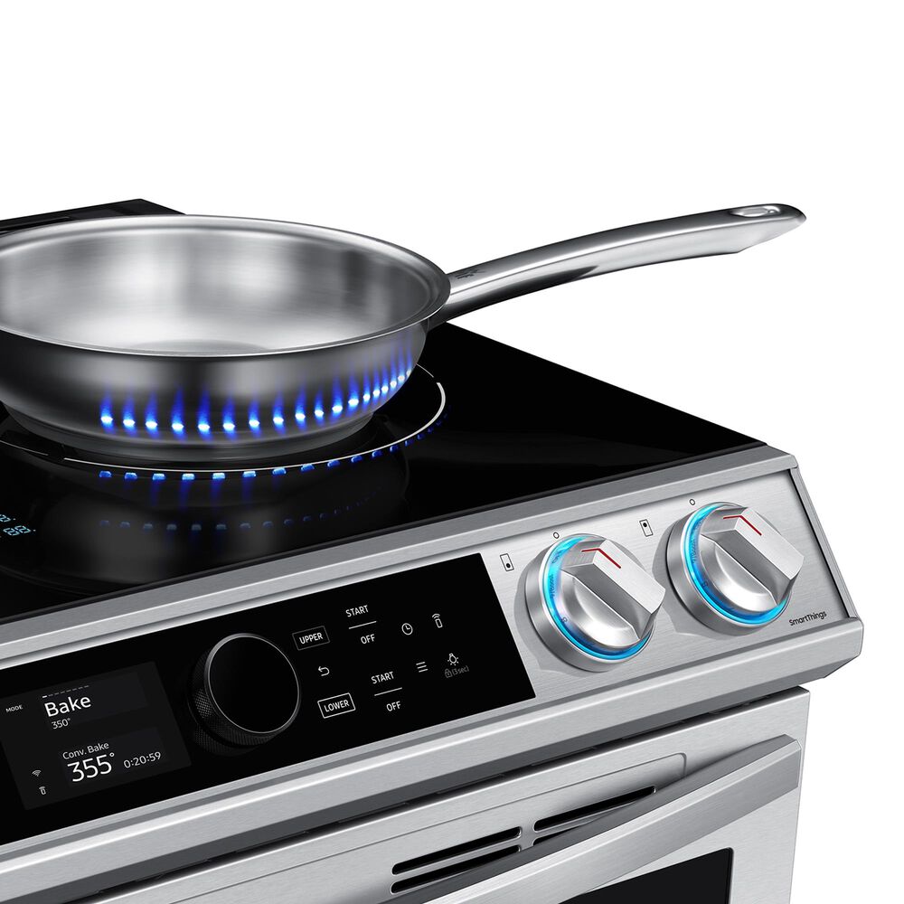 Samsung 6.3 Cu. Ft. Slide-In Dual Door Induction Range with Wi-Fi and Air Fry in Stainless Steel, , large