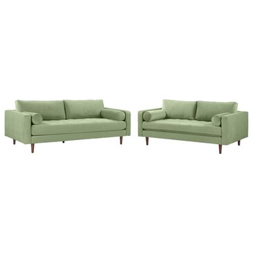 Tov Furniture Cave 2-Piece Living Room Set in Sage Green Velvet, , large