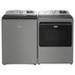Maytag 5.3 Cu. Ft. Smart Top Load Washer and 7.4 Cu. Ft. Smart Electric Top Load Dryer Laundry Pair in Classic Silver, , large