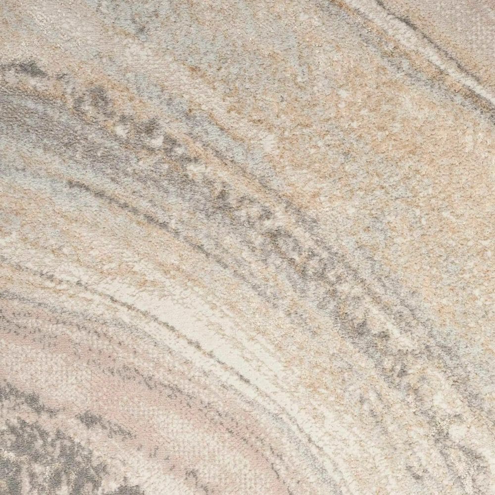 Nourison Brushstrokes 2&#39;2&quot; x 7&#39;6&quot; Cream and Grey Runner, , large