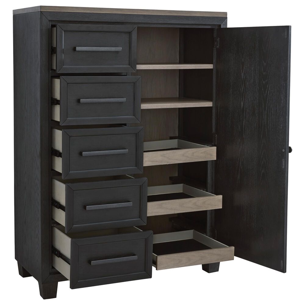 Millenium Foyland 5-Piece Queen Bedroom Set in Black and Brown, , large