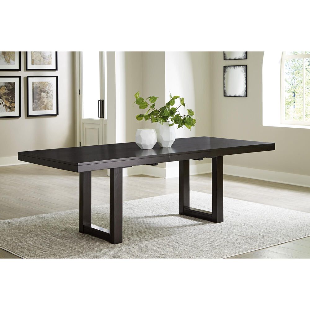 Ashley Neymorton Rectangular Dining Table in Dark Grayish Brown - Table Only, , large