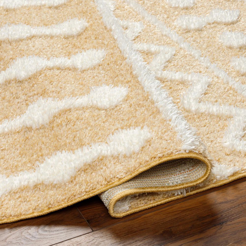 Surya Rodos Southwestern 5&#39;3&quot; x 7&#39; Mustard, White,Tan Area Rug, , large