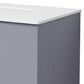 Lexora Home Geneva 30" Single Bathroom Vanity in Dark Grey with 2 cm White Cultured Marble Top and Rectangular Sink, , large