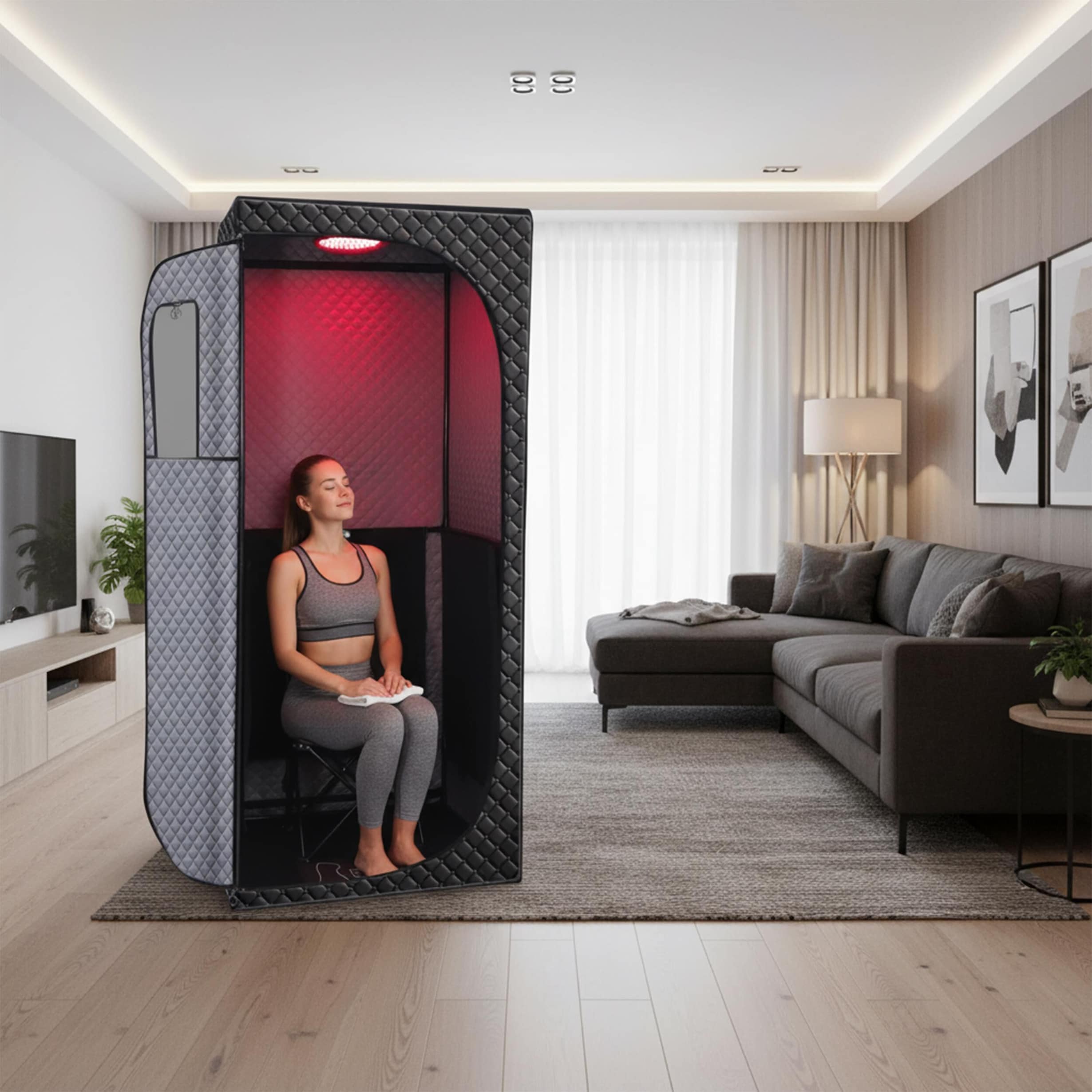 EZlife Infrared Sauna Tent with Chromotherapy w/ ultra low EMF