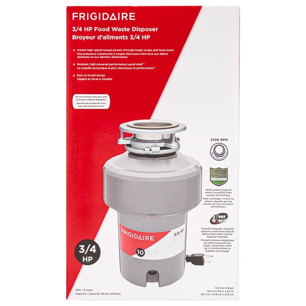 Frigidaire 3/4 HP Corded Disposal in Stainless Steel and Gray, , large