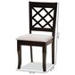 Baxton Studio Verner Side Chair with Grey Cushion in Dark Brown (Set of 2), , large