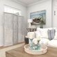 Maple and Jade 3-Panel Folding Screen in White, , large