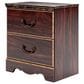 Ashley Glosmount 2-Drawer Nightstand in Glossy Reddish Brown and Gold, , large