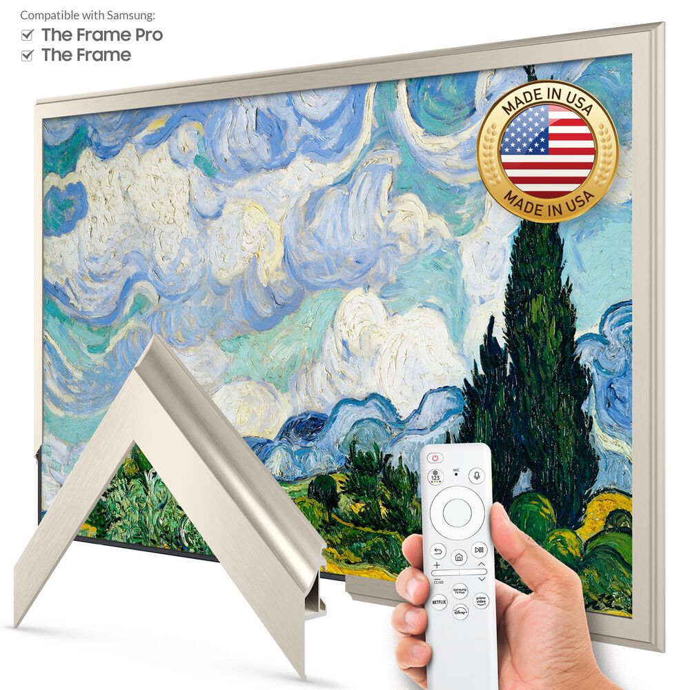 Deco TV Frames Alloy 85" Frame Bezel for Samsung the Frame TV in German Silver, , large