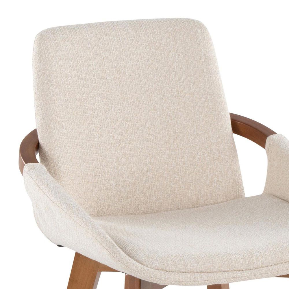 LumiSource Cosmo Accent Chair with Fabric Cushion in Cream, , large