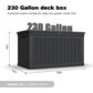 Hearth and Haven 230-Gallon Outdoor Plastic Deck Box in Black, , large