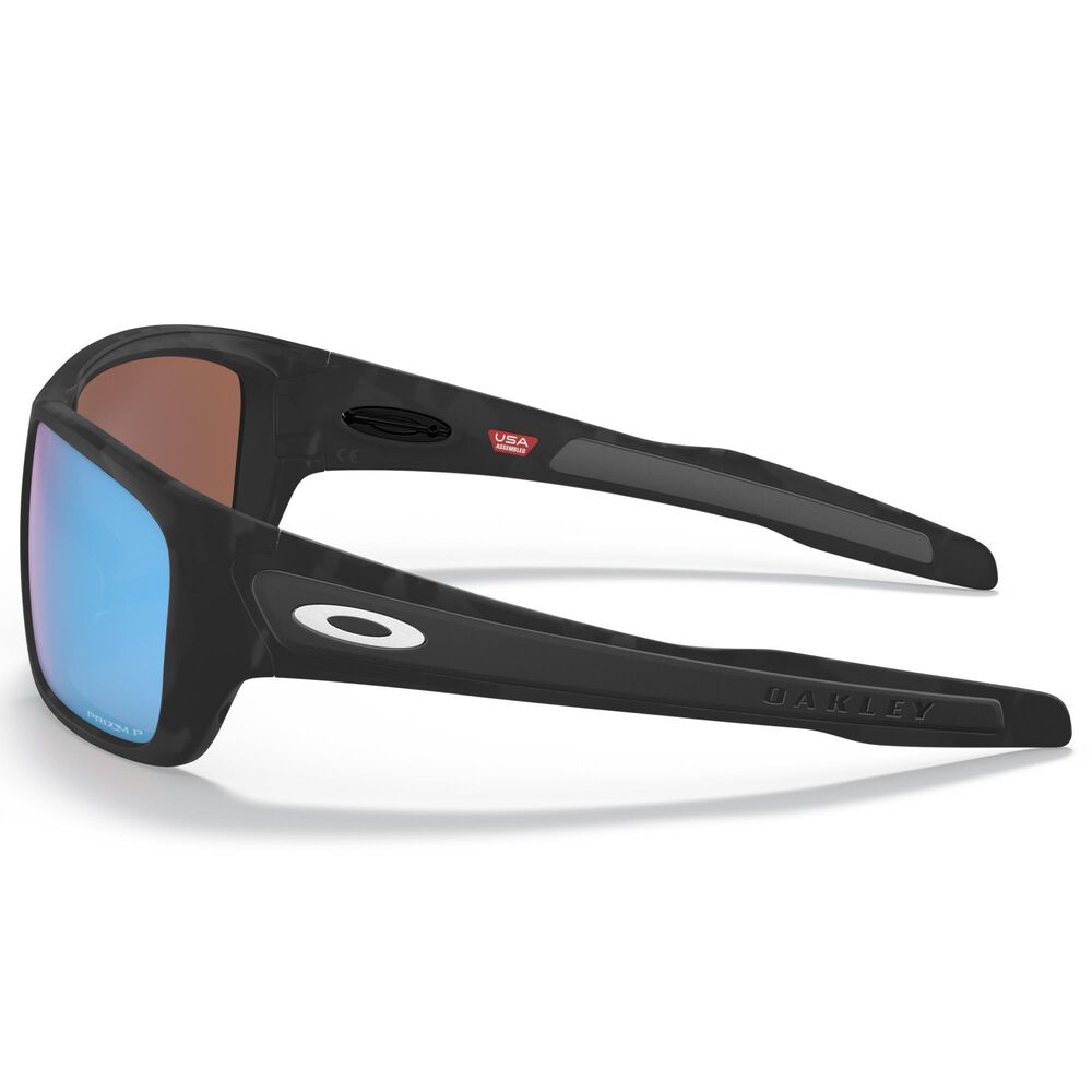 Oakley Turbine Sunglasses with Prizm Deep Water Polarized Lenses in Matte Black Camo, , large