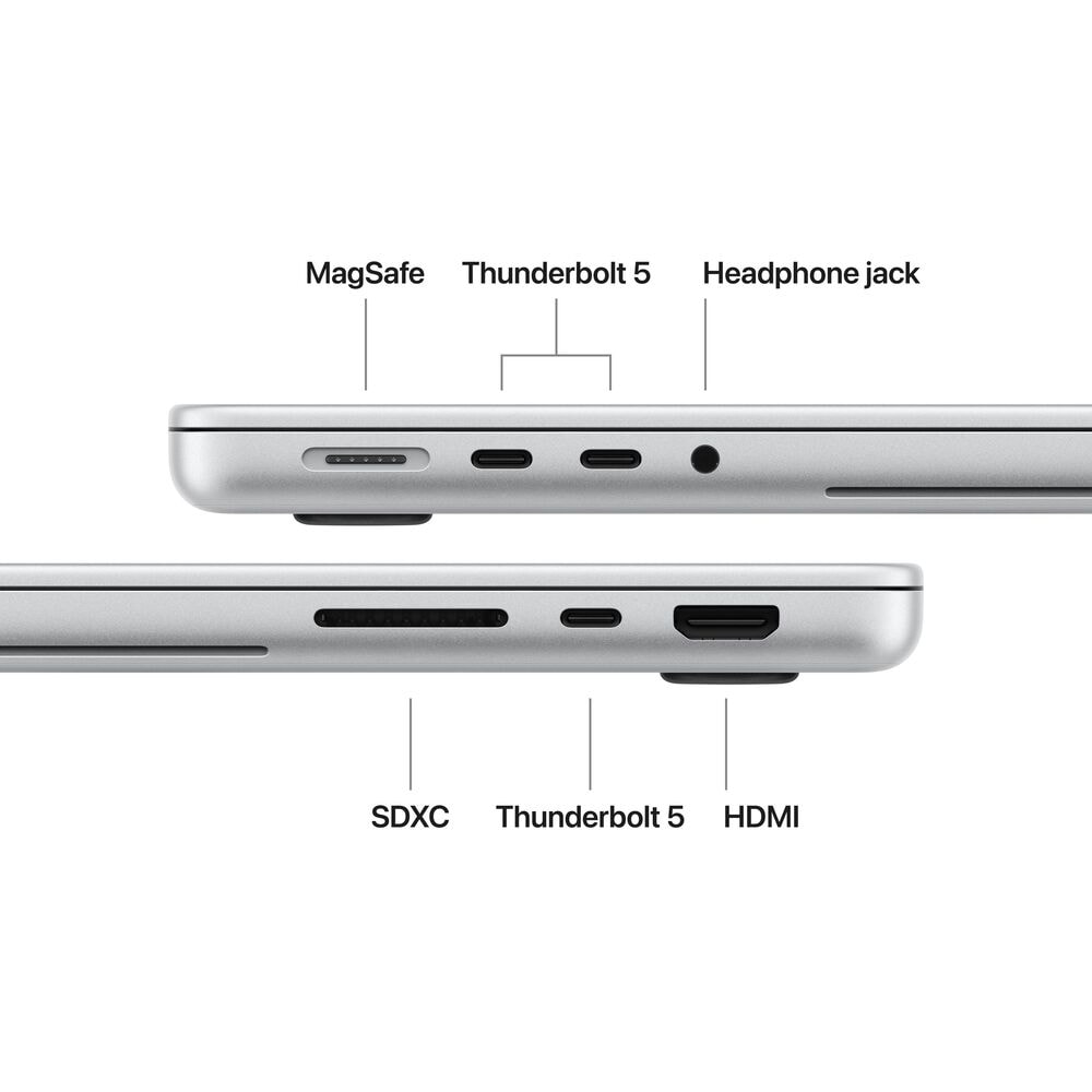 Apple MacBook Pro 14-inch with PROLED XDR display - M5 Max chip - 18-core CPU - 32-core GPU - 36GB - 2TB SSD - Silver (Latest Model) (Pre-Order), , large