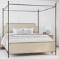 Richlands Furniture McArthur King Metal and Upholstered Canopy Bed in  Brown and Bronze, , large