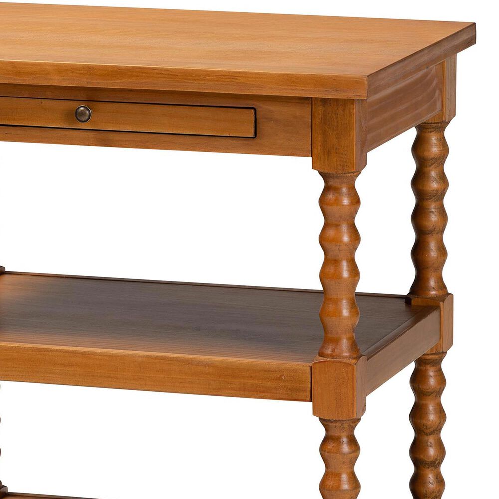 Baxton Studio Imogene Retro-Modern End Table in Walnut Brown, , large